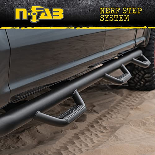 N-Fab Nerf Steps | Textured Black, Wheel-to-Wheel | T0580CC-TX | Fits 2005-2015 Toyota Tacoma Double Cab 5' Short Bed, SRW Gas