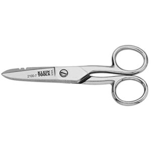 klein tools error:#name? 2100-7 electrician’s scissors, nickel plated