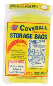 warp brothers cb-45 storage bag, 45″ x 96″, yellow, 3 piece