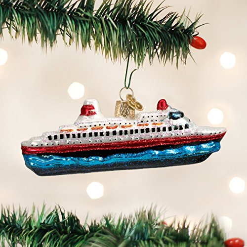 Old World Christmas Ornaments: Cities, Places and Landmarks Glass Blown Ornaments for Christmas Tree, Cruise Ship