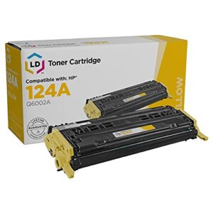 ld products remanufactured toner cartridge replacement for hp 124a q6002a (yellow)