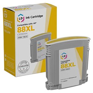 ld products remanufactured ink cartridge replacement for hp 88xl c9393an high yield (yellow)