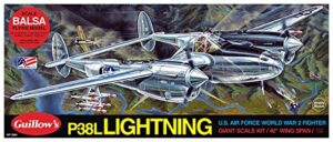 guillow’s lockheed p-38 lightning model kit