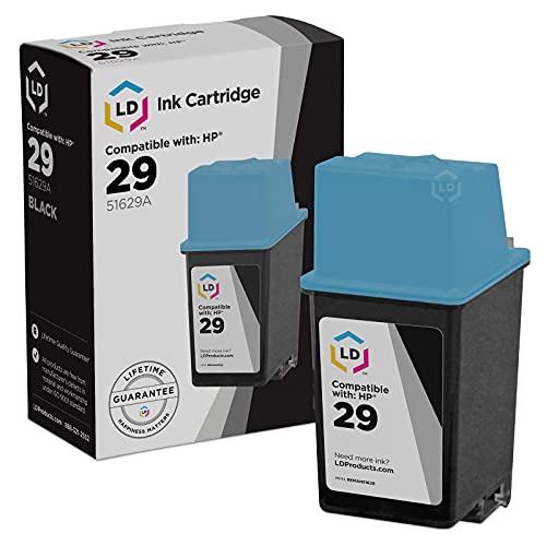 LD Products Remanufactured Ink Cartridge Replacement for HP 29 51629A (Black)