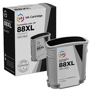 ld products remanufactured ink cartridge replacement for hp 88xl c9396an high yield (black)