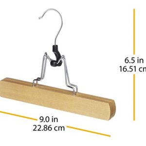 Whitmor GRADE A Natural Wood Slack Hangers (Set of 5)