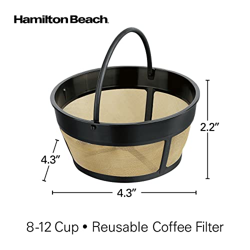 Hamilton Beach Permanent Gold Tone Filter, Fits Most 8 to 12-Cup Coffee Makers (/80675 )