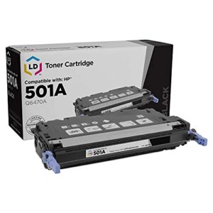 ld products remanufactured toner cartridge replacement for hp 501a q6470a (black) for color laserjet 3600, 3600dn, 3600n, 3800, 3800dn, 3800dtn, 3800n, cp3505dn, cp3505n, cp3505x