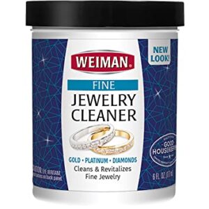 Weiman Jewelry Cleaner Liquid â€œ Restores Shine and Brilliance to Gold, Diamond, Platinum Jewelry and Precious Stones â€œ 6 Ounce