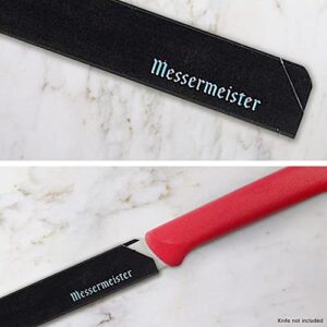 Messermeister 4” Parer Edge-Guard, Black - Fashionable & Functional Knife Protector for Paring & Garnishing Blades - 2 Blade Entry Notches - 4.5” x 0.9375”