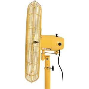 Deluxe Oscillating Pedestal Fan, 30" Diameter, Safety Yellow, 1/2HP, 10000CFM