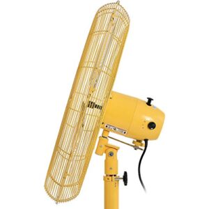 Deluxe Oscillating Pedestal Fan, 30" Diameter, Safety Yellow, 1/2HP, 10000CFM