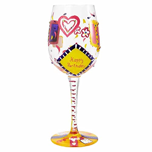 Lolita Birthday Girl Artisan Painted Wine Glass Gift