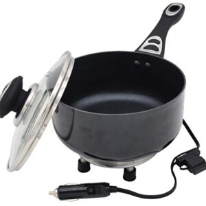 Roadpro RPSP225NS 12-Volt Portable Saucepan with Non-Stick Surface,Black