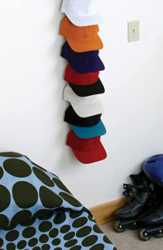 Perfect Curve Cap Rack18 System – Hat Racks for Baseball Caps | Hat Organizer for Closet | Over Door Hanger | Over Door Organizer | Six Clips Hold up to 18 Caps | Black