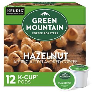 green mountain coffee roasters hazelnut keurig single-serve k-cup pods, light roast coffee, 12 count