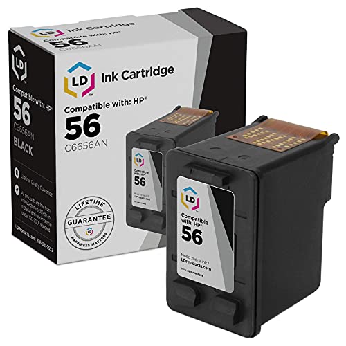 LD Remanufactured Ink Cartridge Replacement for HP 56 C6656AN (Black)