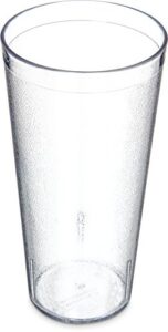 cfs 52248107 stackable shatterresistant plastic tumbler, 24 oz., clear (pack of 6)