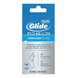 glide threader floss, 30 single-use packets each (value pack of 2)