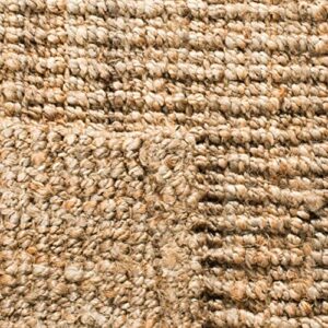 SAFAVIEH Natural Fiber Collection 9' x 12' Natural NF447A Handmade Chunky Textured Premium Jute 0.75-inch Thick Area Rug