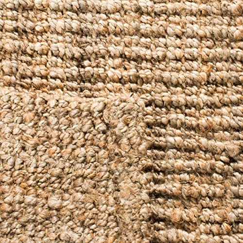 SAFAVIEH Natural Fiber Collection 9' x 12' Natural NF447A Handmade Chunky Textured Premium Jute 0.75-inch Thick Area Rug