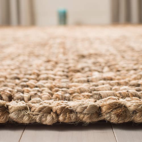 SAFAVIEH Natural Fiber Collection 9' x 12' Natural NF447A Handmade Chunky Textured Premium Jute 0.75-inch Thick Area Rug