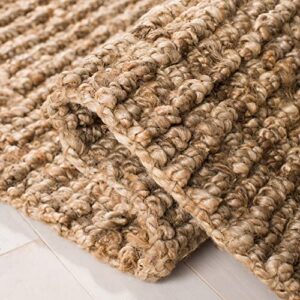 SAFAVIEH Natural Fiber Collection 9' x 12' Natural NF447A Handmade Chunky Textured Premium Jute 0.75-inch Thick Area Rug