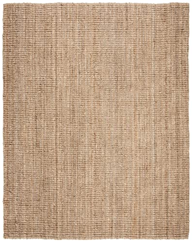 SAFAVIEH Natural Fiber Collection 9' x 12' Natural NF447A Handmade Chunky Textured Premium Jute 0.75-inch Thick Area Rug