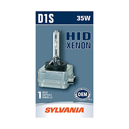 SYLVANIA - D1S Basic HID (High Intensity Discharge) Headlight Bulb - High Performance Bright, White, and Durable Lamp (Contains 1 Bulb)