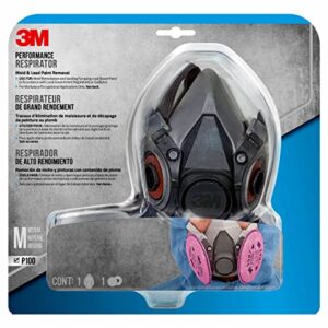 3M Mold and Lead Paint Removal Respirator P100, Reusable Respirator, Medium