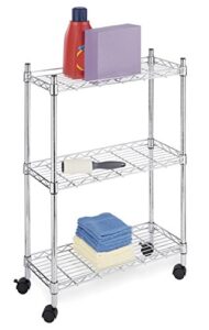 whitmor supreme laundry cart and versatile storage solution – chrome