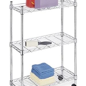 Whitmor Supreme Laundry Cart and Versatile Storage Solution - Chrome