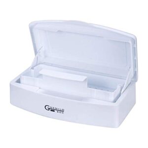 gusnilo nail art tools, plastic storage box for nail tools,manicure tool, tweezers, hair salon, spa and trimmer manicure equipment (1 piece, white)