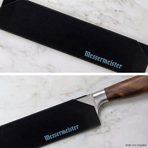 Messermeister 8” Chef’s Edge-Guard, Black - Fashionable & Functional Knife Protector for Chef’s & Wide-Blade Knives - 2 Blade Entry Notches - 8.5” x 1.9375”