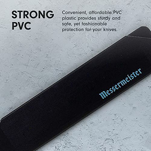 Messermeister 8” Chef’s Edge-Guard, Black - Fashionable & Functional Knife Protector for Chef’s & Wide-Blade Knives - 2 Blade Entry Notches - 8.5” x 1.9375”