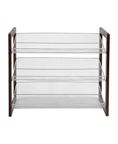 Organize It All 3 Tier Wood Frame Shoe Storage Rack