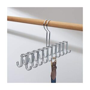 iDesign Classico Metal Tie Hanger, Hanging Closet Organization Storage Holder for Belts, Men's Ties, Women's Shawls, Pashminas, Scarves, Clothing, Accessories, Horizontal Rack