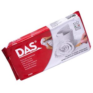 das air-hardening modeling clay – white air dry clay 2.2lb block – pliable air clay for sculpting and coating – easy to use air dry modeling clay for all ages – molding clay for sculpting and more