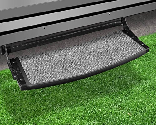 Prest-O-Fit 2-0373 Outrigger Radius RV Step Rug Castle Gray 22 In. Wide