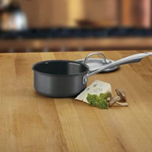 Cuisinart GG19-14 GreenGourmet Hard-Anodized Nonstick 1-Quart Saucepan with Cover, Black/Stainless