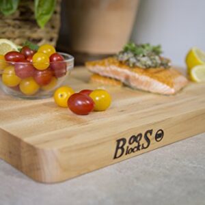 John Boos Block Chop-N-Slice Maple Wood Edge Grain Reversible Cutting Board, 16 Inches x 10 Inches x 1 Inches