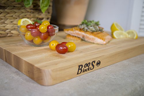 John Boos Block Chop-N-Slice Maple Wood Edge Grain Reversible Cutting Board, 16 Inches x 10 Inches x 1 Inches