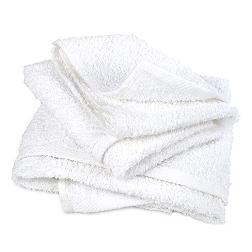 Buffalo Industries (60220) 14" x 17" Fully Hemmed Absorbent Terry Towels - All-Purpose Towels for Automotive, Garage and Home - 100% Cotton - Machine Washable - Pack of 12