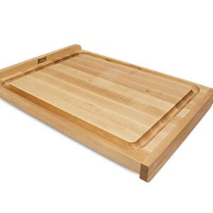 John Boos Block KNEB23 Maple Wood Countertop Reversible Edge Grain Cutting Board with Gravy Groove, 23.75 Inches x 17.25 Inches x 1.25 Inches