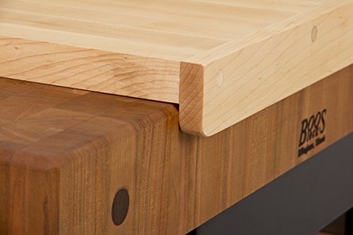 John Boos Block KNEB23 Maple Wood Countertop Reversible Edge Grain Cutting Board with Gravy Groove, 23.75 Inches x 17.25 Inches x 1.25 Inches