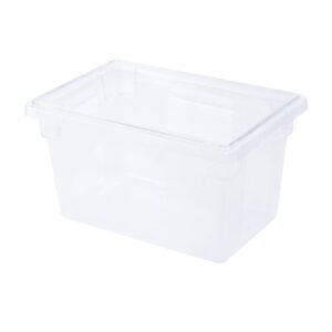 rubbermaid commercial products-food storage box/tote for restaurant/kitchen/cafeteria, 21.5 gallon, clear (fg330100clr)