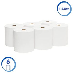 Scott Essential High Capacity Hard Roll Paper Towels (01005), White, 1000'/Roll, 6 Paper Towel Rolls/Convenience Case