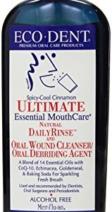 Eco-Dent Daily Rinse Ultimate Essential Mouth Care, Spicy-Cool Cinnamon, 8 fl oz (237 ml) (Pack of 2)