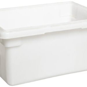 Rubbermaid Commercial Products Food Tote/Box, 5-Gallon, White, Freezer/Dishwasher Safe, Food Stroage/Organization for Fruits/Vegetables/Grains in Bar/Restaurant/Hotel/Home