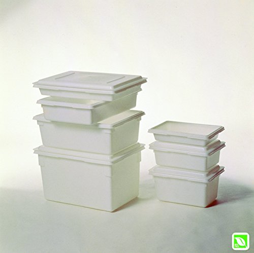 Rubbermaid Commercial Products Food Tote/Box, 5-Gallon, White, Freezer/Dishwasher Safe, Food Stroage/Organization for Fruits/Vegetables/Grains in Bar/Restaurant/Hotel/Home